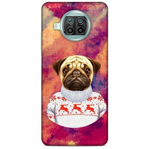 Xiaomi Mi 10T Lite 5G Kılıf Köpek Kıyafetleri (6) Silikon Kılıf Pug Kazak