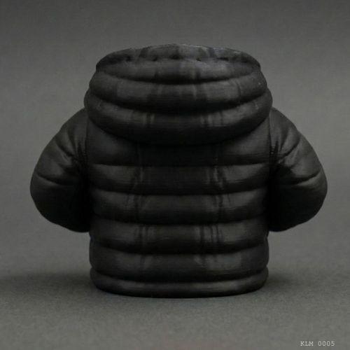 Siyah Şişme Mont Puf Formlu Büyük Boy Masaüstü ve Ofis Düzenleyici