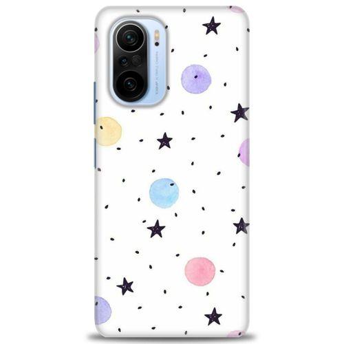 Xiaomi Mi 11i Kılıf HD Baskılı Kılıf - Yıldız ve Daireler + Tam Ekran Koruyucu