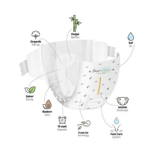 Çocuk Sleepy Bio Natural Bebek Bezi Gross Paket 2 Beden 3-6 Kg 100 Adet