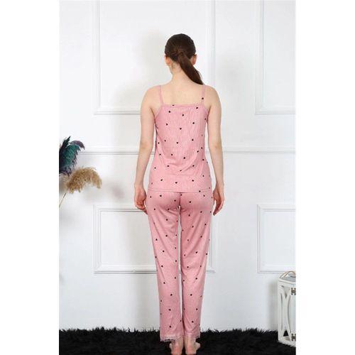 Kadın İp Askılı Somon Pijama Takım
