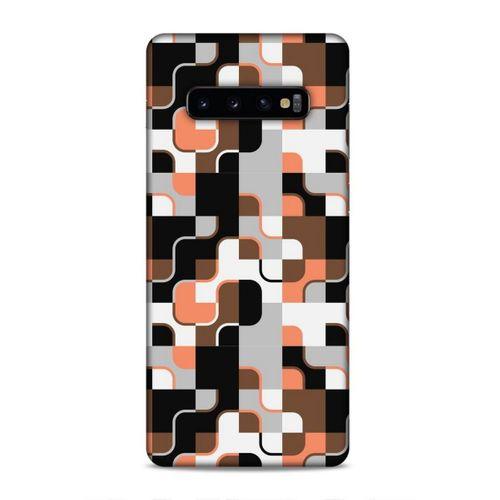 Samsung Galaxy S10 Plus Uyumlu Kılıf Insomnia (47) Crystal Flex Kılıf Siyah Portakal