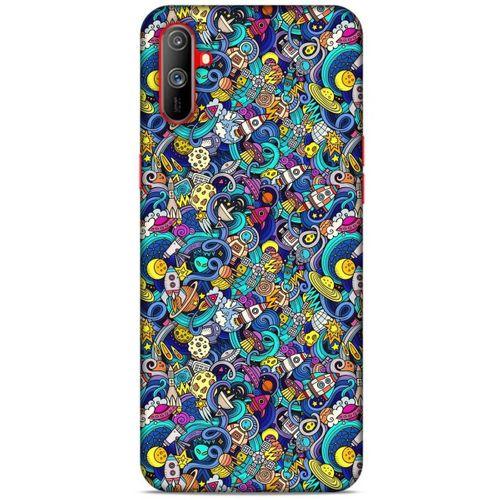 Graffitix (49) Desenli Silikon Kapak Oppo Realme C3 Kılıf