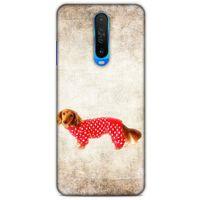 Xiaomi Poco X2 Kılıf Köpek Kıyafetleri (30) Silicone Case Dacshund Pijama