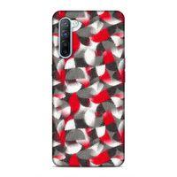 Oppo Reno 3 Uyumlu Kılıf Romans (38) Neo Hybrid Kılıf Kırmızı Gri