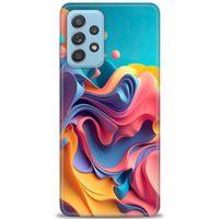 Samsung Galaxy A52s 5G Kılıf HD Baskılı Kılıf - Renkli Su + Tam Ekran Koruyucu