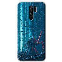 MRCİLETİSİM Xiaomi Redmi 9 Kılıf Baskılı Kapak - Jedi + 5D Tam Kaplayan Cam