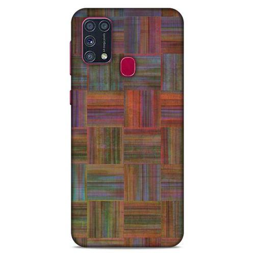 Lopard Samsung Galaxy M31 Uyumlu Kılıf Wood'X (48) Bumper Kılıf Desenli
