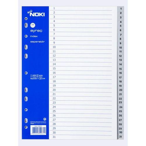 NOKİ AYRAÇ 1-31 RAKAM (INDEX SEPERATÖR) ( 5 Paket )