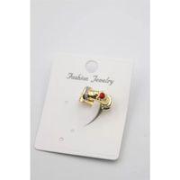 Taşlı Kıkırdak Küpe - Altın