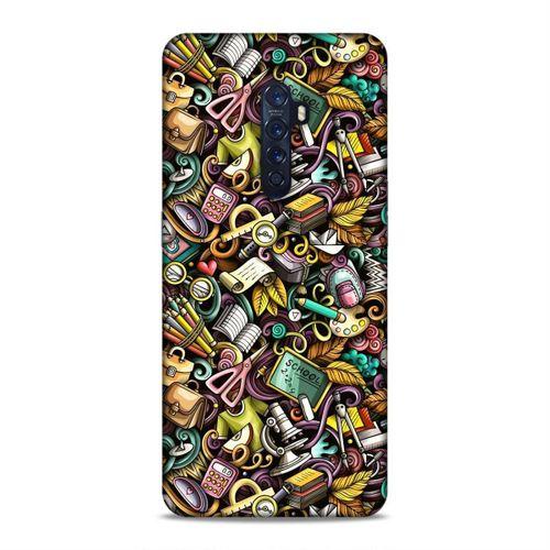 Oppo Reno 2 Kılıf Canim Ogretmenim Doodle Arka Kapak Silikon Koruma Full Koruyucu