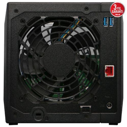 ASUSTOR AS3304T V2, 2Gb DDR4 Ram, 4 Yuvalı (4x20TB Destek), 1x2.5GbE Network, 3xUSB 3.2, Tower NAS (Yedekleme) Cihazı
