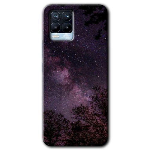 Realme 8 Pro Kılıf Baskılı Arka Kapak - Gece Galaksi +Tam Ekran Koruyucu