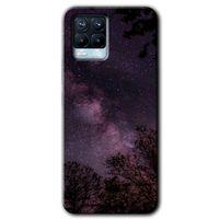 Realme 8 Pro Kılıf Baskılı Arka Kapak - Gece Galaksi +Tam Ekran Koruyucu