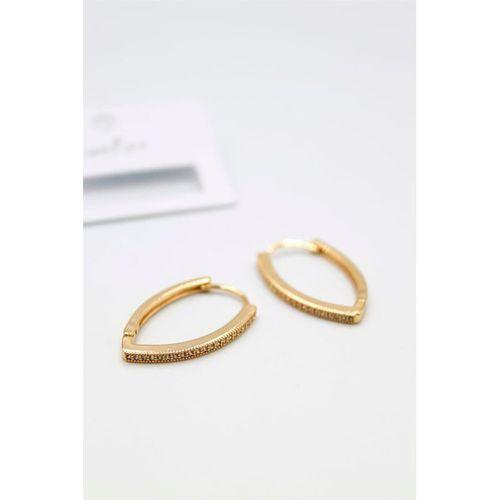 Oval Halka Küpe - Altın