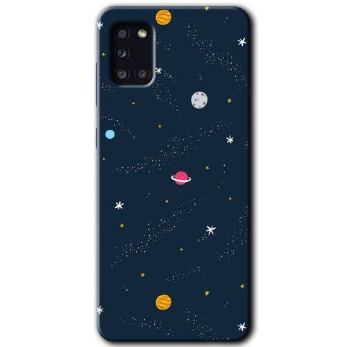 Samsung Galaxy A31 HD Baskılı Kılıf + 9D Tam Ekran Koruyucu - Çizim Gezegen
