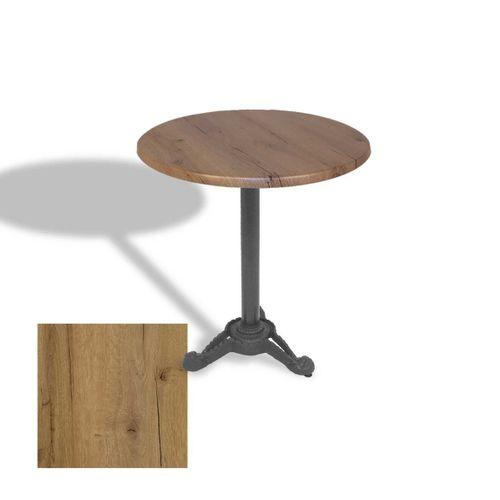 Dockers Çipa Döküm Ayak Yuvarlak Masa Çap 80cm - (Werzalit, Wermodin ve Allzalit Tabla) - Canyon Palace Oak