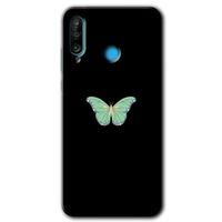 MRCİLETİSİM Huawei P30 Lite Kılıf HD Desen Baskılı Arka Kapak + Temperli Cam - Butterfly Tree