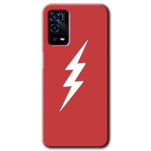 Oppo A55 Kılıf HD Desen Baskılı Arka Kapak + Temperli Cam - Flash Logo