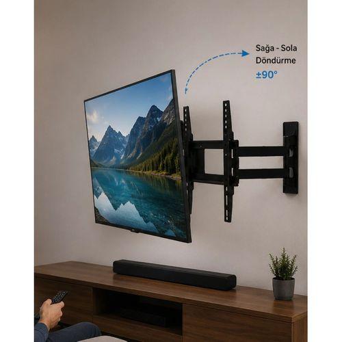 Lcd Led Tv Duvar Atı Çift Kollu Hareketli Askı Sistemi