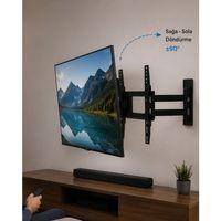 Lcd Led Tv Duvar Atı Çift Kollu Hareketli Askı Sistemi