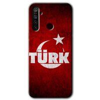 MRCİLETİSİM Realme 6i Kılıf Kapak - Ayyıldız Türk +Hayalet Ekran Yandan Gözükmez