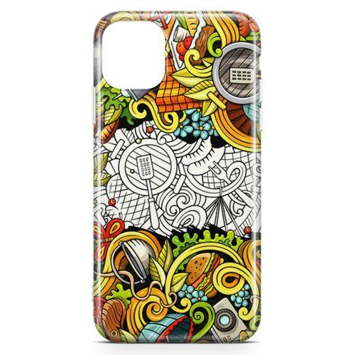 Apple iPhone 11 Kılıf Piknik Doodle Arka Kapak Koruma Desenli Full Koruyucu