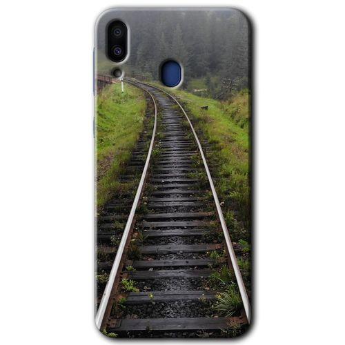 Galaxy M20 Kılıf HD Desen Baskılı Arka Kapak - Tren Yolu + Kırılmaz Cam