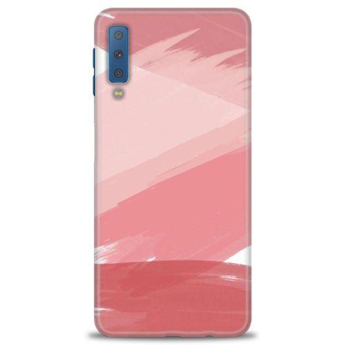 Samsung Galaxy A7 2018 Kılıf HD Baskılı Kılıf - Pembe Palet + Tam Ekran Koruyucu