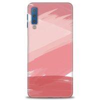 Samsung Galaxy A7 2018 Kılıf HD Baskılı Kılıf - Pembe Palet + Tam Ekran Koruyucu