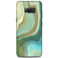 Mermer Desenli (23) Tema Ultra Koruma Kılıfı Su Yeşili Samsung Galaxy S8 Plus Kılıf