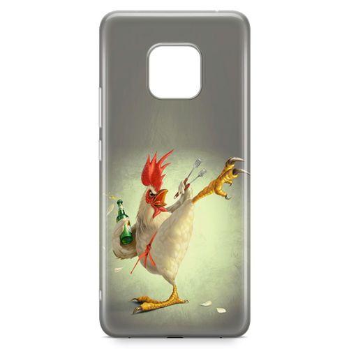 Huawei Mate 20 Pro Kılıf Çılgın Tavuk Arka Kapak Koruma Desenli Full Koruyucu
