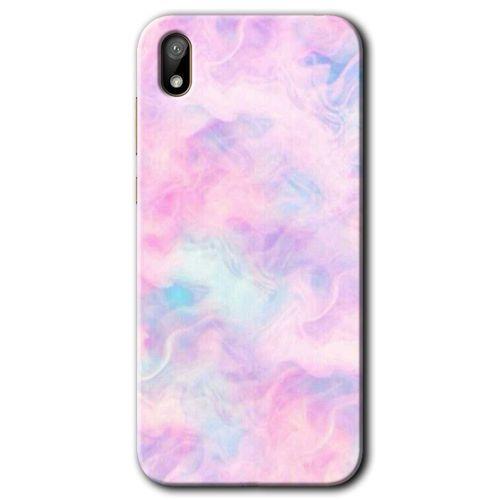 Potkal Hediye Fabrikası Huawei Y5 2019 HD Baskılı Kılıf + 9D Tam Ekran Koruyucu - Pembe-Duman