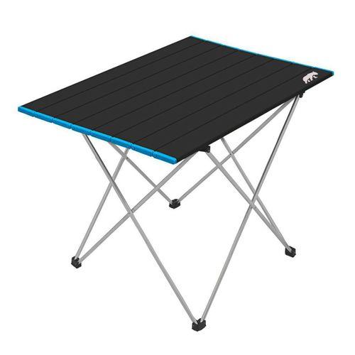 Kamp Ayısı® Geniş Model Alüminyum Katlanabilir Kamp ve Piknik Masası, Çantalı, Siyah