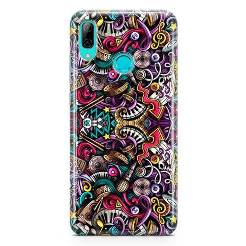 Huawei P Smart 2019 Kılıf Youtuber Doodle Arka Kapak Koruma Desenli Full Koruyucu