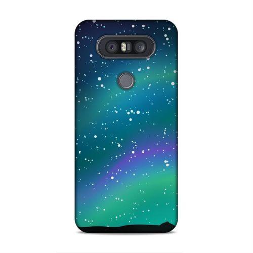 LG Q60 Kılıf Kuzey İsiklari Arka Kapak Silikon Koruma Full Koruyucu