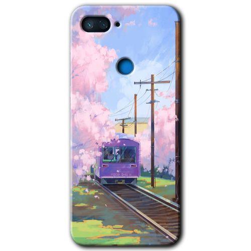 Xiaomi Mi 8 Lite Kılıf HD Desen Baskılı Arka Kapak - Rails Paint + Kırılmaz Cam