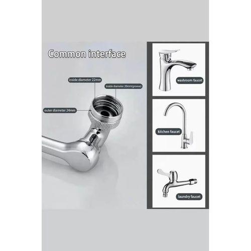 Filtreli Mutfak Banyo Musluk Başlığı 180 Derece Dönebilen Fonksiyonel Evrensel Büyük Boy