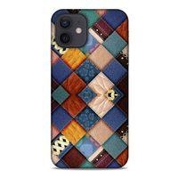 Apple iPhone 12 Kılıf Patchwork (31) TPU Kılıf Karışık Renkli