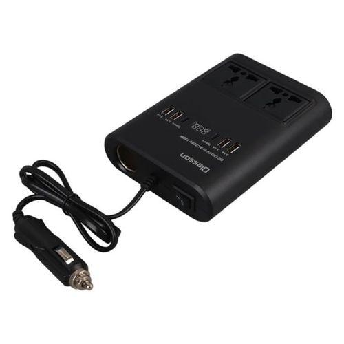 Olesson 1662 DC 12-24V 150W Oto Araç Power İnverter Ek Çakmak Girişi - 2x TYPE-C - 4x USB - 2x 220V Üniversal Priz