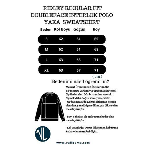 Ridley Regular Fit Doubleface Interlok Polo Yaka Erkek Sweatshirt - Beyaz