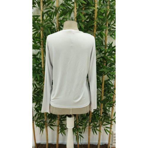 Kadın Uzun Kollu Bisiklet Yaka Ay Baskılı Viskon Bluz