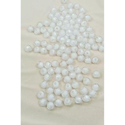 Dünya Boncuk İçten Boncuklu Bileklik Çanta Boncuğu 10 mm 50 gr Beyaz - BNC463