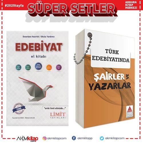 Limit AYT Edebiyat El Kitabı ve Delta Türk Edebiyatında Şairler ve Yazarlar Seti 2 Kitap