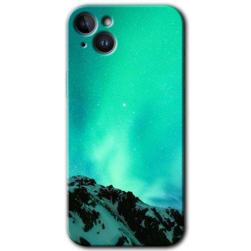 iPhone 14 Plus Kılıf HD Desen Baskılı Arka Kapak - Temperli Cam - Aurora