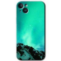 iPhone 14 Plus Kılıf HD Desen Baskılı Arka Kapak - Temperli Cam - Aurora