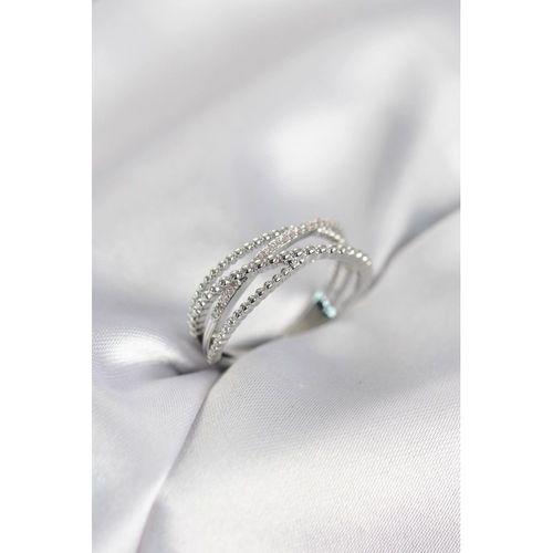 Gümüş Renk Sarmal Model Kadın Yüzük