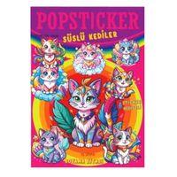Yuva Popsticker Süslü Kediler Boyama Kitabı 16syf