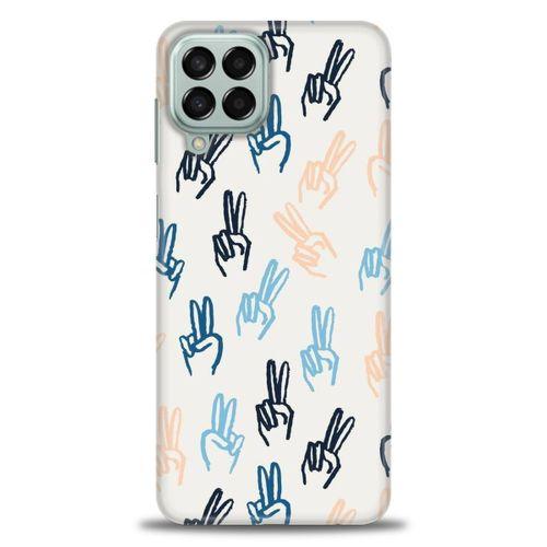 Samsung Galaxy M33 Kılıf HD Baskılı Kılıf - Tavşan Kulağı + Tam Ekran Koruyucu