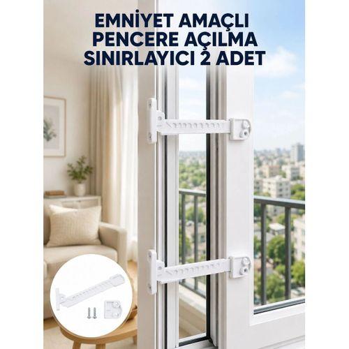 Emniyet Amaçlı Pencere Açılma Sınırlayıcı Aparat 2 Adet Yeni Nesil